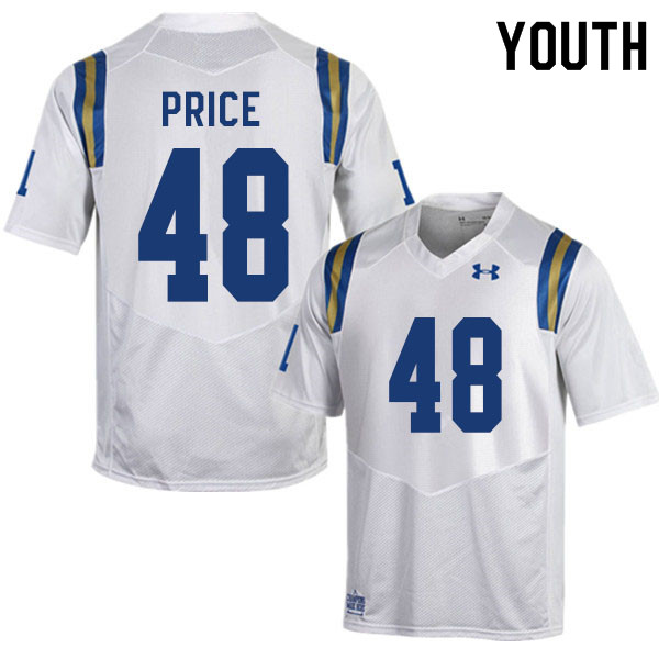 Youth #48 Joquarri Price UCLA Bruins College Football Jerseys Sale-White - Click Image to Close